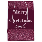 Personalisierter Name Weihnachtsgeschenk Tasche Mittlere Geschenktüte (Vorderseite)