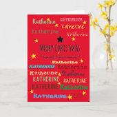 Personalisierter Name Weihnachtskarte Karte (Gelbe Blume)