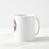 Personalisierter Name Weihnachtskatze mit Weihnach Kaffeetasse (VorderseiteRechts)