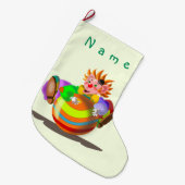 Personalisierter Name Weihnachtsmann Strumpf mit C Großer Weihnachtsstrumpf (Vorderansicht (hängend))