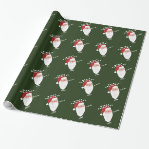 Personalisierter Name Weihnachtspapier mit Santa Geschenkpapier