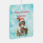 Personalisierter Name Weihnachtsschmuck (Vorderseite Rechts)