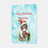 Personalisierter Name Weihnachtsschmuck (Vorderseite links)