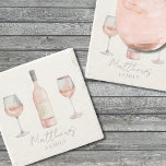 Personalisierter Name Wein Steinuntersetzer<br><div class="desc">Diese charmanten und humorvollen Untersetzer sind ideal, um Ihre Weingläser mit einem spielerischen Aquarelldesign mit Weingläsern und Flaschenbläser zu versehen. Personalisieren Sie sie mit Ihrem Familiennamen für eine einzigartige, lustige Touch. Sie verleihen Ihren Ansammlungen nicht nur ein bisschen Eleganz, sondern machen auch Geburtstage, Weihnachten, Party, die sich in der Haustür...</div>