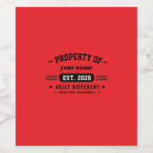 personalisierter Name Weinetikett (Einzelnes Label)