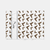 Personalisierter Name Weißadler Fleecedecke (Vorderseite (Horizontal))