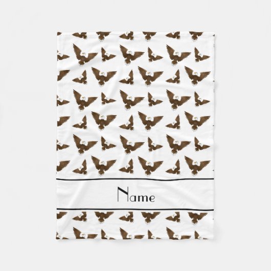 Personalisierter Name Weißadler Fleecedecke (Vorderseite)