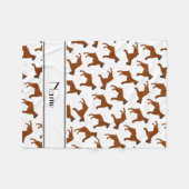 Personalisierter Name Weißboxenmuster Fleecedecke (Vorderseite (Horizontal))