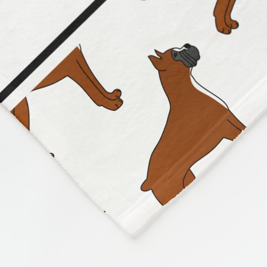 Personalisierter Name Weißboxenmuster Fleecedecke (Ecke)