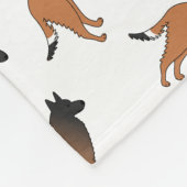 Personalisierter Name: weiße belgische Tervuren-Hu Fleecedecke (Ecke)