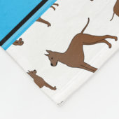 Personalisierter Name: Weiße große Hunde Fleecedecke (Ecke)