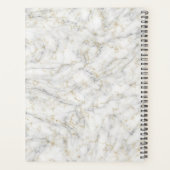 Personalisierter Name Weißer Goldmarmor Ernennung Planer (Rückseite)