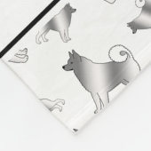 Personalisierter Name Weißer Norwegischer Elkhound Fleecedecke (Ecke)