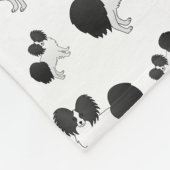 Personalisierter Name Weißer Papillon Fleecedecke (Ecke)