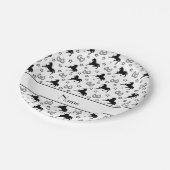 Personalisierter Name Weißer Pferd Pappteller (Schrägansicht)