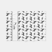 Personalisierter Name Weißer Schnauzer Fleecedecke (Vorderseite (Horizontal))