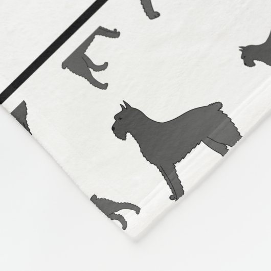 Personalisierter Name Weißer Schnauzer Fleecedecke (Ecke)