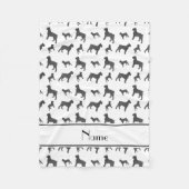 Personalisierter Name Weißer Schnauzer Fleecedecke (Vorderseite)