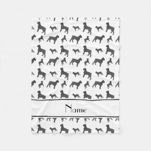 Personalisierter Name Weißer Schnauzer Fleecedecke