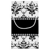 Personalisierter Name Weißer Schwarzdampfer Kleine Geschenktüte (Rückseite)