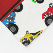 Personalisierter Name, weißes ATV-Muster Fleecedecke (Ecke)