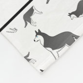 Personalisierter Name: Weißsibirische Husthunde Fleecedecke (Ecke)