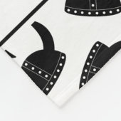 Personalisierter Name Weißvich-Muster Fleecedecke (Ecke)