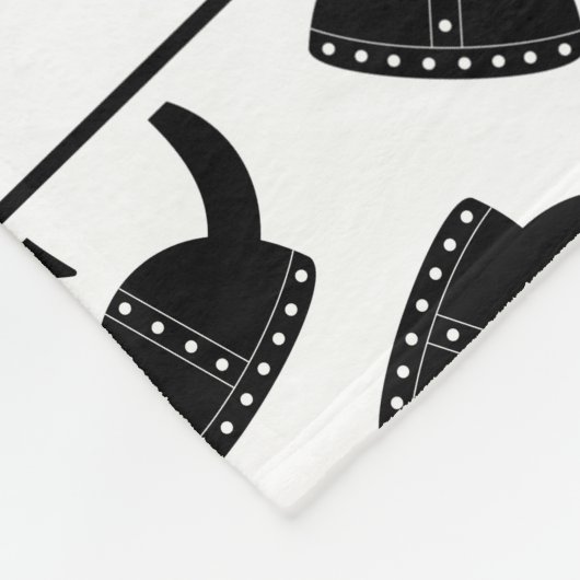 Personalisierter Name Weißvich-Muster Fleecedecke (Ecke)