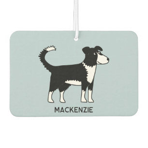 Personalisierter Name Welsh Border Collie Hund Autolufterfrischer