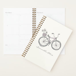 Personalisierter Name Whimsical Bicycle Niedlich V Planer