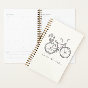 Personalisierter Name Whimsical Bicycle Niedlich V Planer