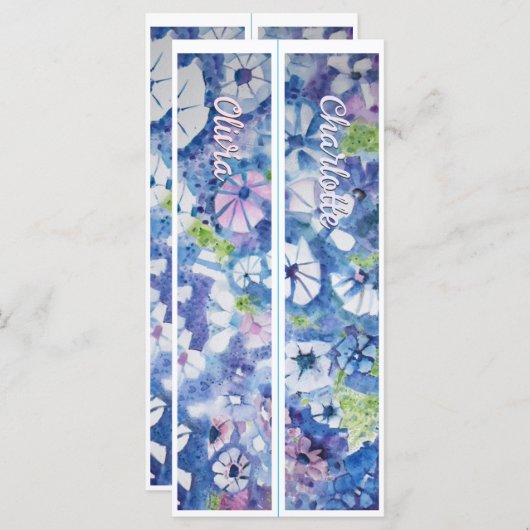 Personalisierter Name Whimsistische Blume Zwei Les (Vorne/Hinten)