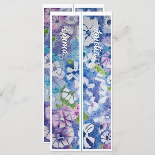 Personalisierter Name Whimsistische Blume Zwei Les (Vorne/Hinten)