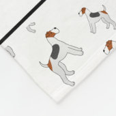 Personalisierter Name: White Fox Terrier Hunde Fleecedecke (Ecke)