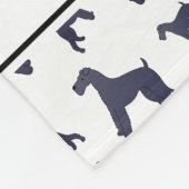 Personalisierter Name White Kerry Blue Terrier Hun Fleecedecke (Ecke)
