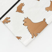 Personalisierter Name White Norwich Terrier Hunde Fleecedecke (Ecke)