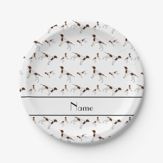 Personalisierter Name White Pointer Pappteller (Vorderseite)