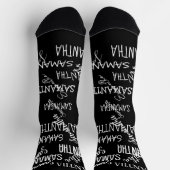 Personalisierter Name Wiederholen der Musterschrif Socken (Oben)
