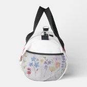 Personalisierter Name Wildblumen Muster Elegant Duffle Bag (Rechts)