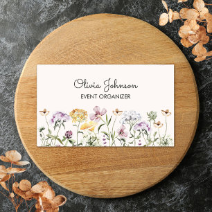 Personalisierter Name Wildblumengarten Blumen Rechteckiger Aufkleber
