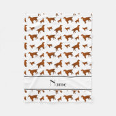 Personalisierter Name: Wildhunde Fleecedecke (Vorderseite)