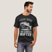 Personalisierter Name Windstrom-Drifter-Barsch-Fis T-Shirt (Vorne ganz)