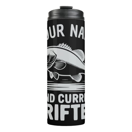 Personalisierter Name Windstrom-Drifter-Barsch-Fis Thermosbecher (Vorderseite)