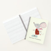 Personalisierter Name Winter Ice Skater Mouse Holi Notizblock (Innenseite)