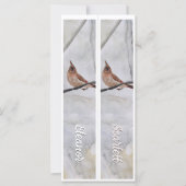 Personalisierter Name Winter Kardinal Zwei Lesezei (Vorderseite)