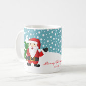 Personalisierter Name Winter Weihnachten Kaffeetasse (Vorderseite Links)