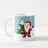 Personalisierter Name Winter Weihnachten Kaffeetasse (Links)