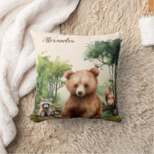 Personalisierter Name Woodland Animals Kissen (Decke)