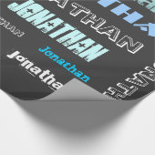 Personalisierter NAME-WorCloud-Template Geschenkpapier (Ecke)