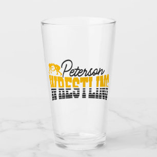 Personalisierter NAME Wrestling-Schule Team Wrestl Glas